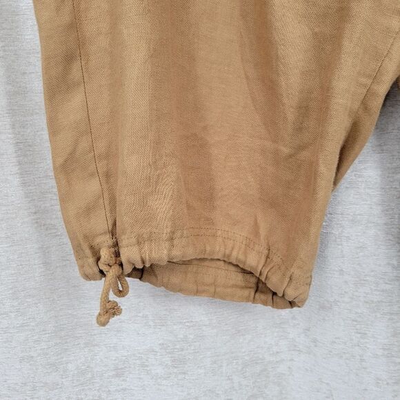 Jones New York Tan Linen Togle Closure Capri / Bremuda Women's Plus Size 16 - Picture 4 of 12